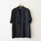 CUPRO OPEN COLLAR SHIRT #BLACK [YK26SS01287SH]