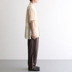GARMENTDYED COTTON SILK TWILL EASY PANTS #BROWN [YK25SS001007P]