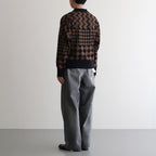 KUBA KNIT SWEATER #BLACK & BROWN [2541000601]