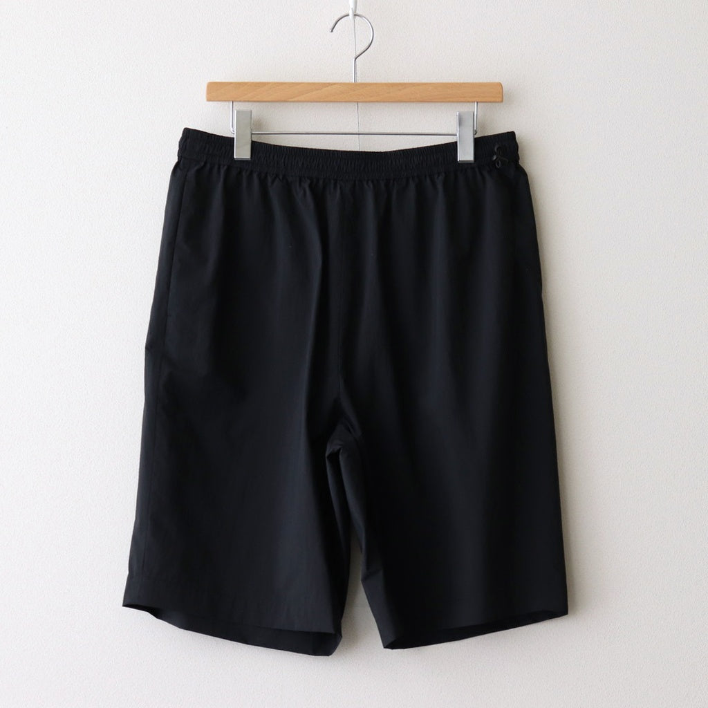 TRAVEL NYLON WIDE EASY SHORTS #BLACK [PRAGGM0200]