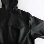 LEATHER HOODED SHORT JACKET #BLACK [ST.1063]
