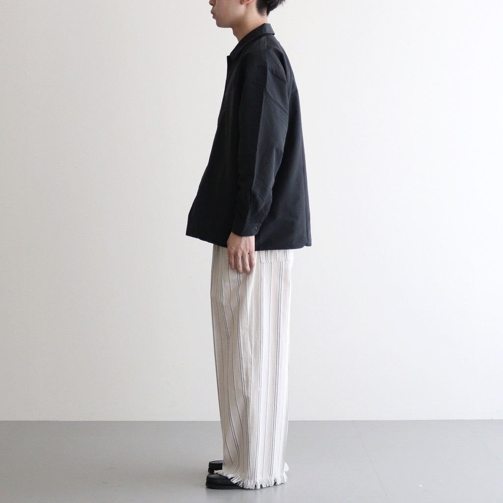STRIPE BELTED WIDE LEG TROUSERS #IVORY [YK24SS0641P]