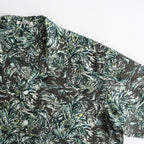 PRINTED AIRY SILK HALF-SLEEVED SHIRT #DARK BROWN [A26SS01AP]