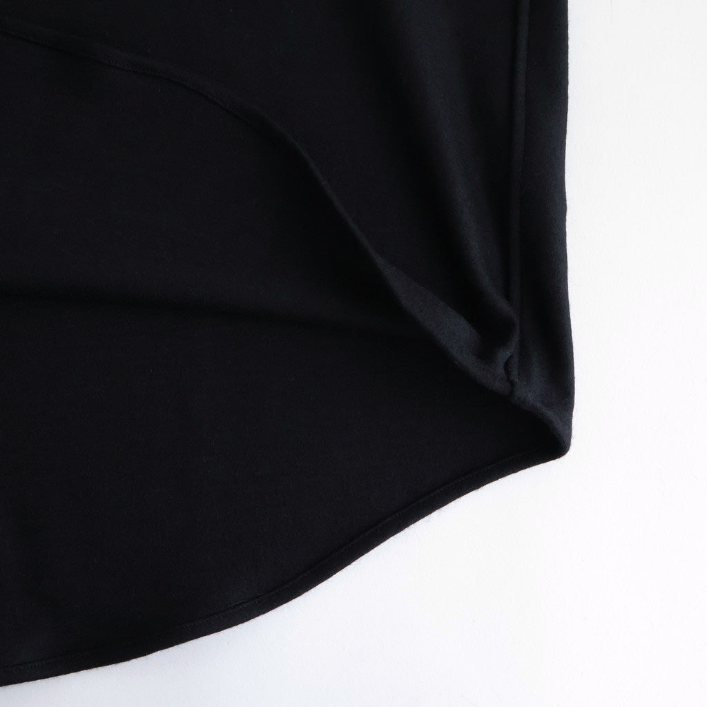 Wool Smooth Flannel Oversized Regular Collar Shirt #BLACK [GU253-50221B]