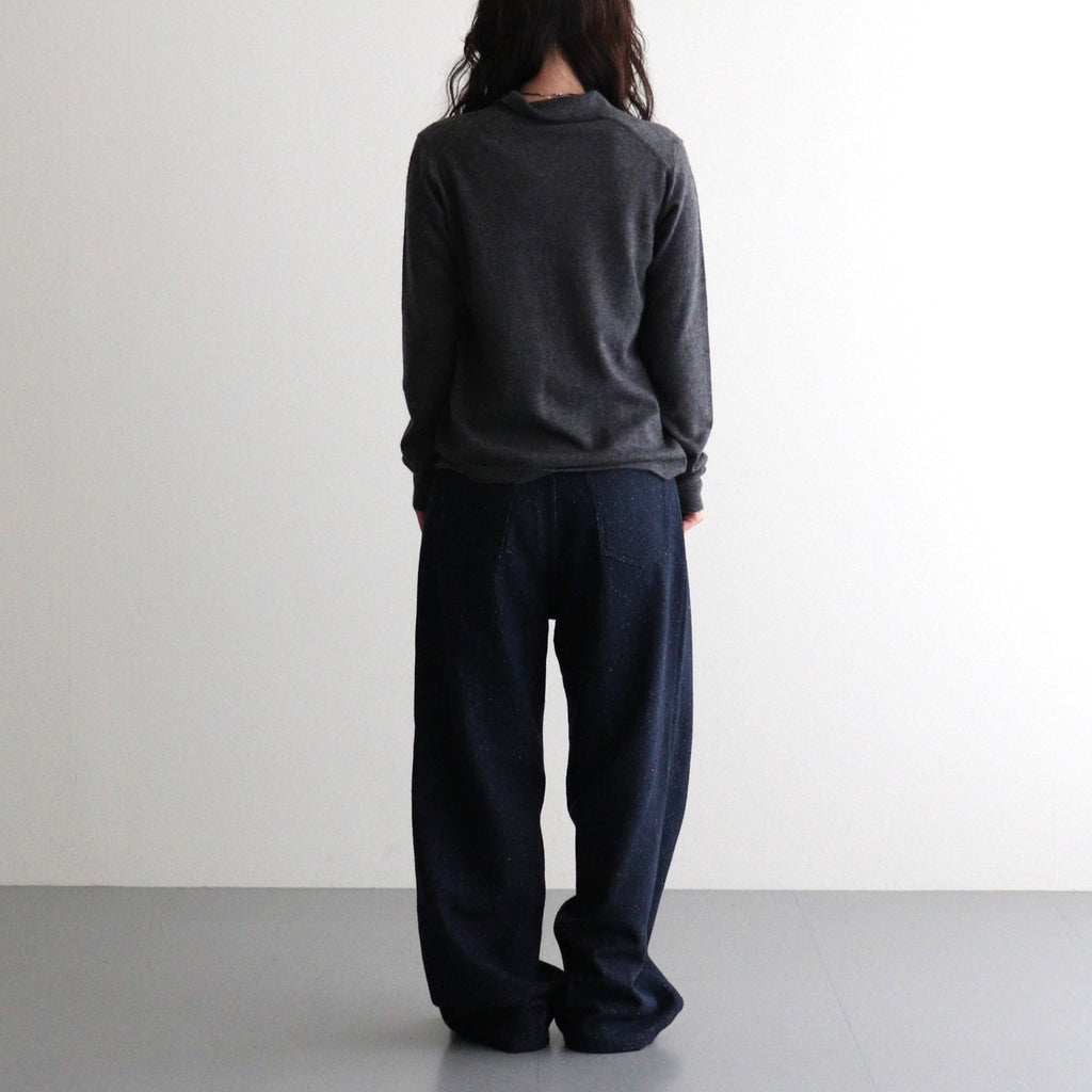 HIGH GAUGE SOFT CASHMERE KNIT SHIRT CARDIGAN #CHARCOAL [A26AC03SM]