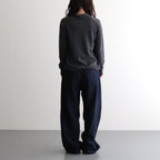 HIGH GAUGE SOFT CASHMERE KNIT SHIRT CARDIGAN #CHARCOAL [A26AC03SM]