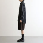 CUPRO TWILL OVERSIZED LS SHIRT #BLACK [ST.1459]