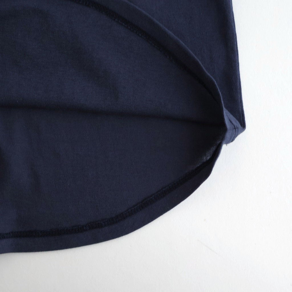 SUPER HIGH GAUGE SHEER RIB RAGLAN P/O #NAVY × DARK BROWN