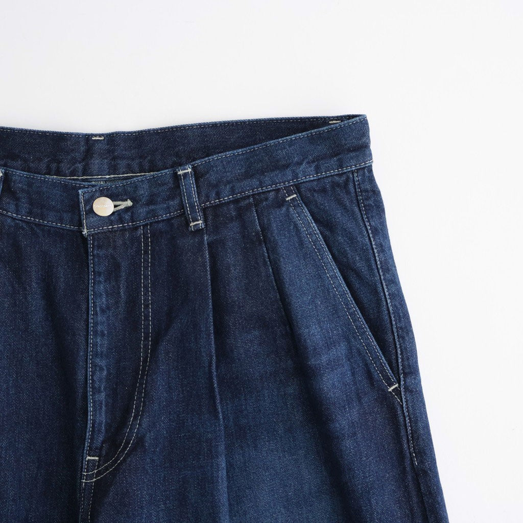 Selvage Denim Two Tuck Pants #INDIGO DARK FADE [GU263-40061DB]