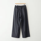 MADRAS STRIPE WIDE EASY PANTS #BLACK STRIPE [N0037]