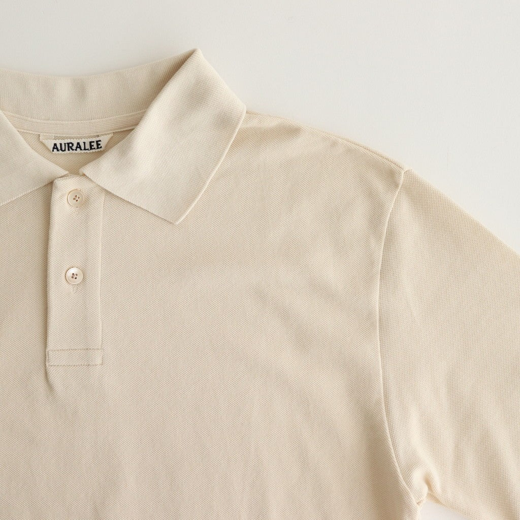 HIGH GAUGE PIQUE POLO #IVORY [A25SP01HK]