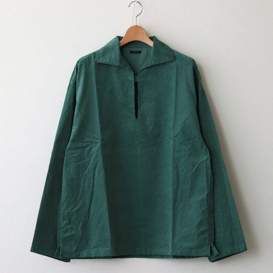 CORDUROY SMOCK SHIRT #TURQUOISE [H2302-SH018]