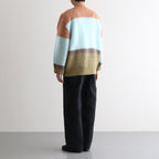 MOHAIR BORDER CARDIGAN #PINK [YK23FW0571S]