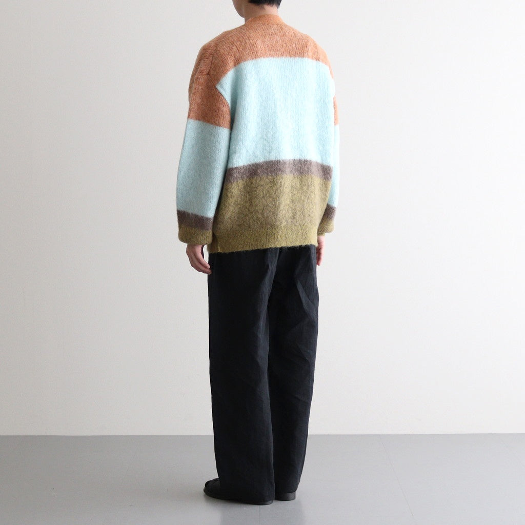 MOHAIR BORDER CARDIGAN #PINK [YK23FW0571S]