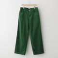 PIGMENT DYED FINX CORDUROY WIDE 5P PANTS #FOREST GREEN [A25AP02FC]