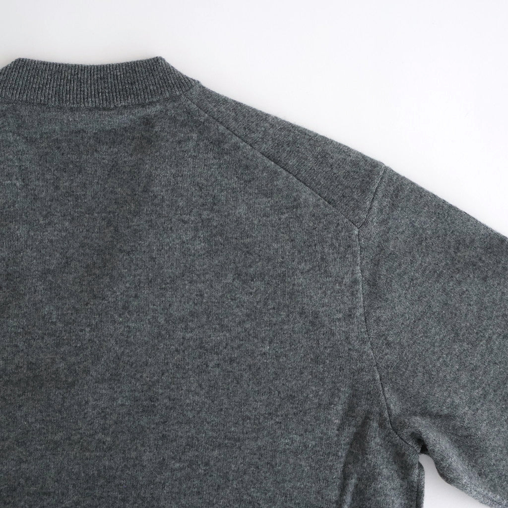 MERINO COLLEGE KNIT V-NECK SWEATER #GRAY(003) [KRAGGW0905]