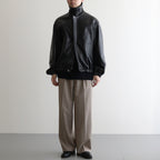 LEATHER ZIP SHORT JACKET #BLACK [ST.1061]