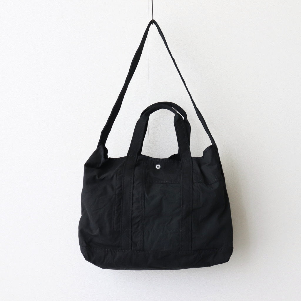 綿ナイロンリップパッチワーク トートバッグ #BLACK [HO-K203-051]