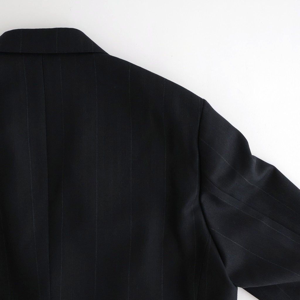 BLUEFACED WOOL JACKET #CHARCOAL NAVY STRIPE [A26SJ01BA]