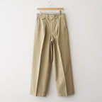 GARMENT-DYED FINX LIGHT CHINO ONE-TUCK WIDE PANTS #BEIGE [A26SP05LF]
