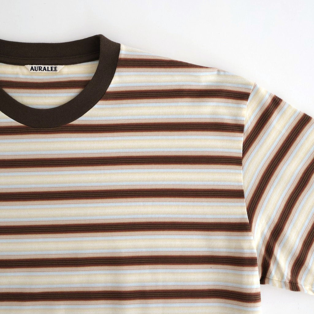 GRADIENT STRIPE JERSEY TEE #FADE BROWN STRIPE [A26ST02GJ]