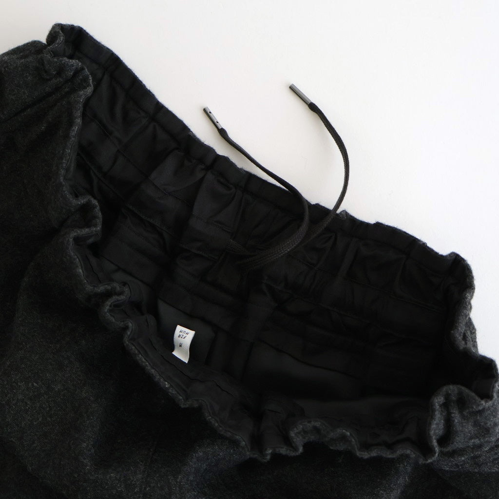 FSHGPT - ウールシーチング ・ ガーメントウォッシュ イージーパンツ #91 Dark Grey top [SN_FR1604PF]
