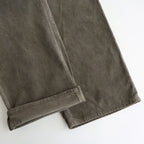 PIGMENT DYED FINX CORDUROY WIDE 5P PANTS #OLIVE BROWN [A25AP02FC]