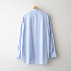 COTTON SILK OVERSIZED LS SHIRT #SAX [ST.1666]