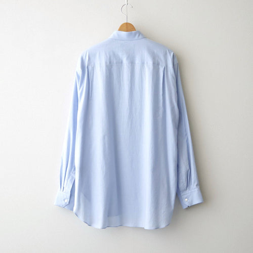 COTTON SILK OVERSIZED LS SHIRT #SAX [ST.1666]