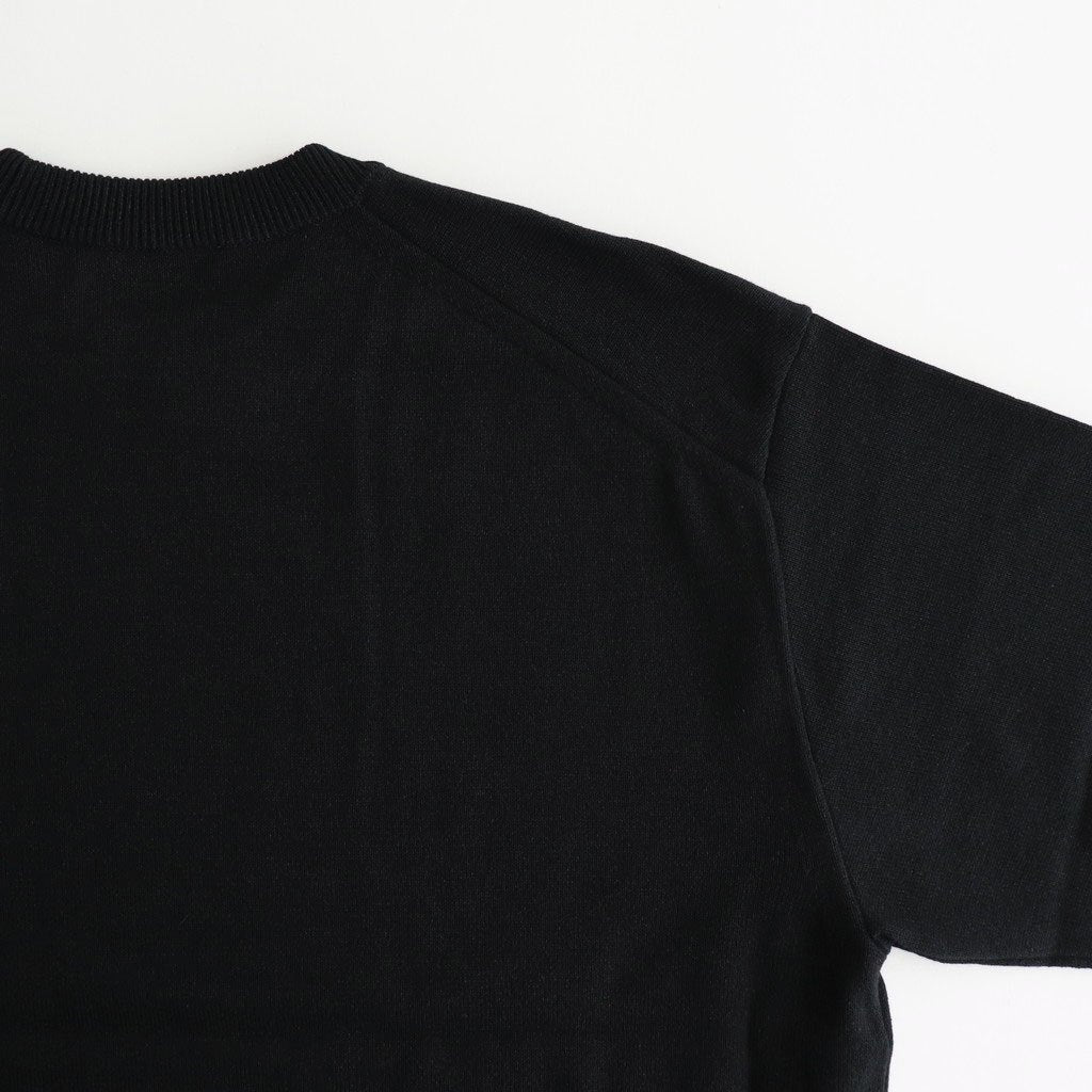 WOOL WASHI CREWNECK SWEATER #BLACK [KRAGGW0102]