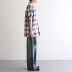 DAMAGED MODERN DENIM PANTS WIDE CUT #FADED INDIGO [25880409]