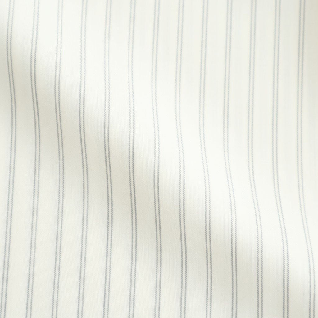 SUPER FINE WOOL STRIPE SHIRT #IVORY WHITE STRIPE [A26SS02WW]