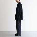 綿フライス×エステルウールラッセル×綿ダブルフェイスカットソー #BLACK [HP-T006-051]