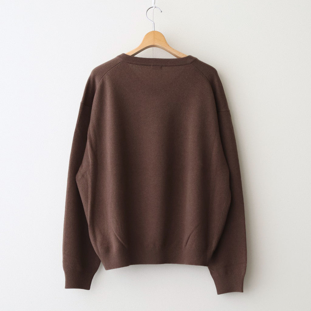 V Neck P/O #BROWN [2503-005]
