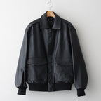 COW LEATHER VINTAGE FLIGHT JACKET #BLACK [ST.1381]
