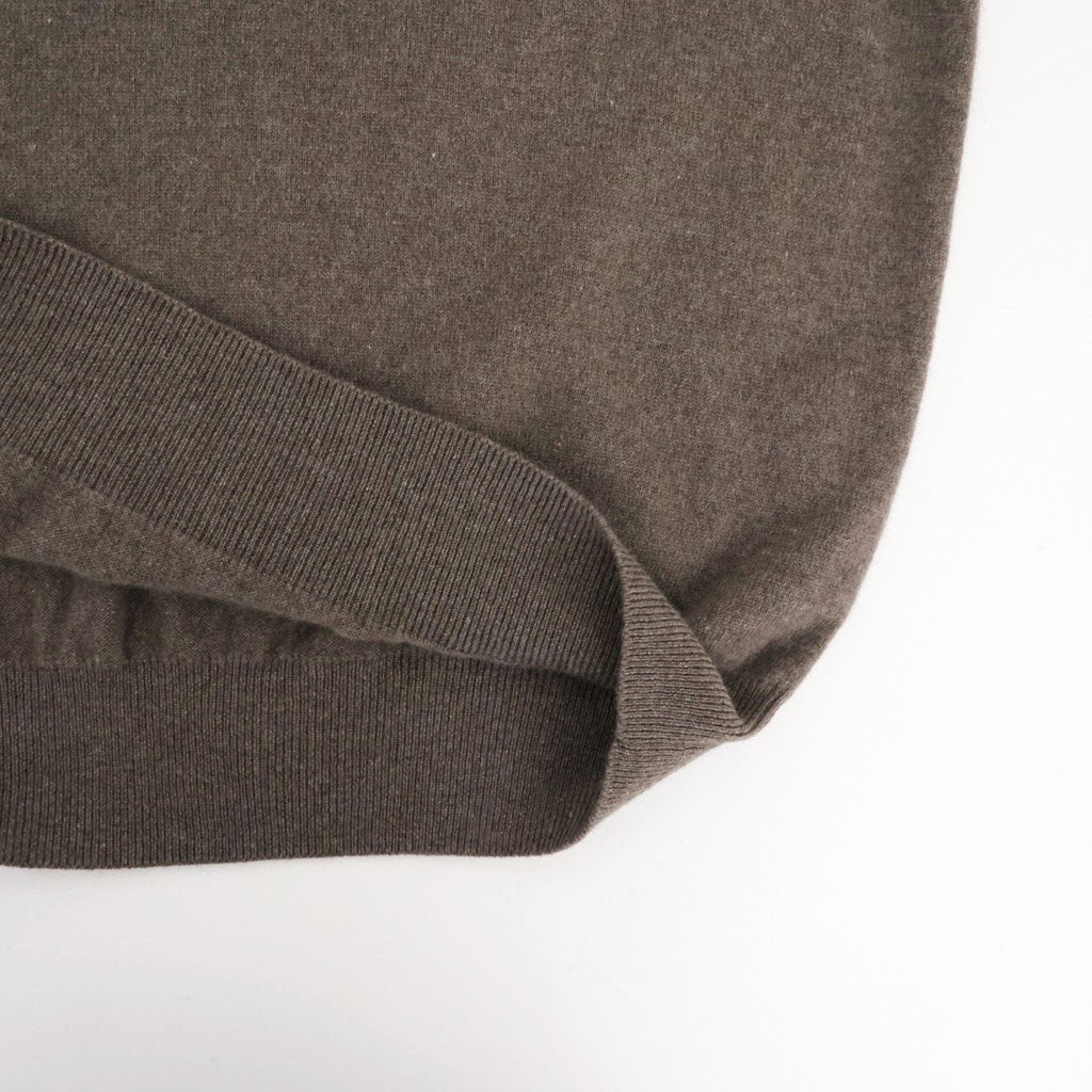 PURE CASHMERE KNIT CREW NECK LS #TAUPE [ST.1628]