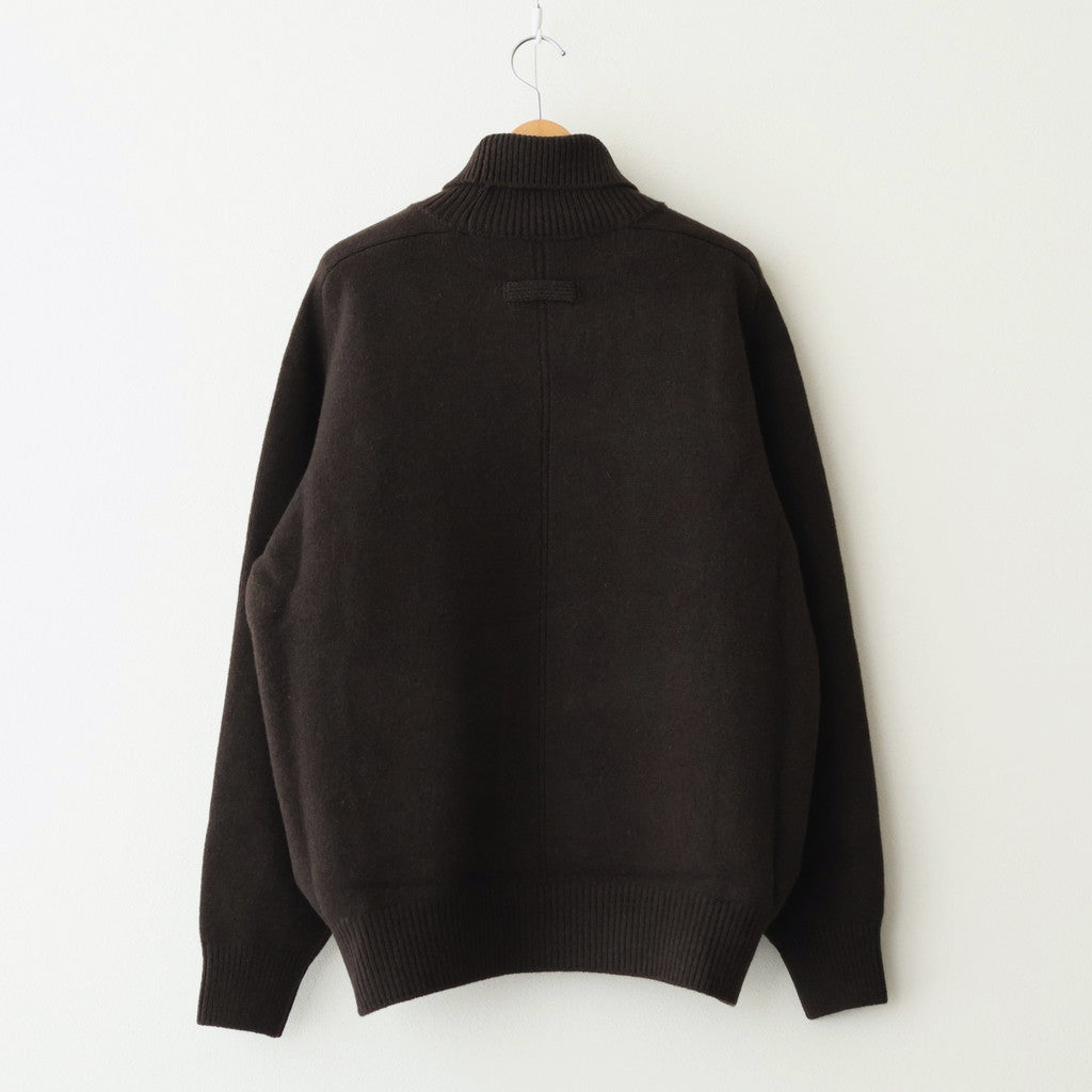EXTRA FINE WOOL WARM KNIT TURTLE NECK LS #DARK BROWN [ST.1290]