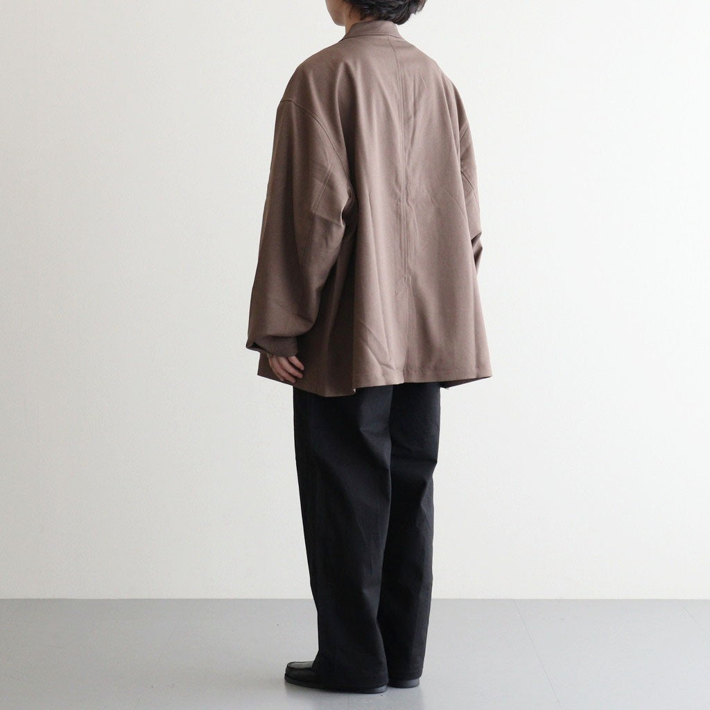 WOOLY TWILL JACKET #BROWN [FSC243-20177]