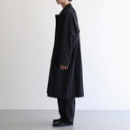 NKBSCT - 強撚ポリエステル・メモリーギャバジン ステンカラーコート #95 Black [SN_NC1303CT]