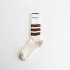 COARSE RIBBED OLDSCHOOL CREW SOCKS #BROWN [R1255-SS26]