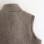 WOOL FLEECE VEST #natural l.gray [14452]