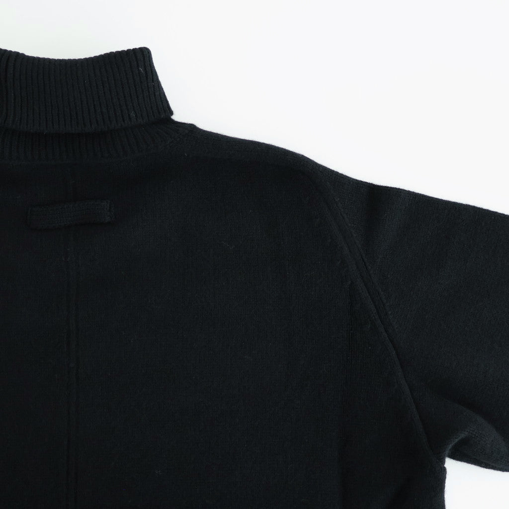 EXTRA FINE WOOL WARM KNIT TURTLE NECK LS #BLACK [ST.1290]