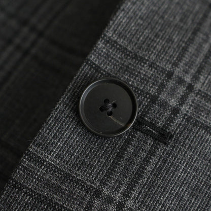 BLUEFACED WOOL CHECK DOUBLE-BREASTED JACKET #CHARCOAL CHECK [A24AJ03CB]