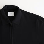 GRADATION PLEATS TWIST SLEEVE ZIP JACKET #BLACK [ST.1126]