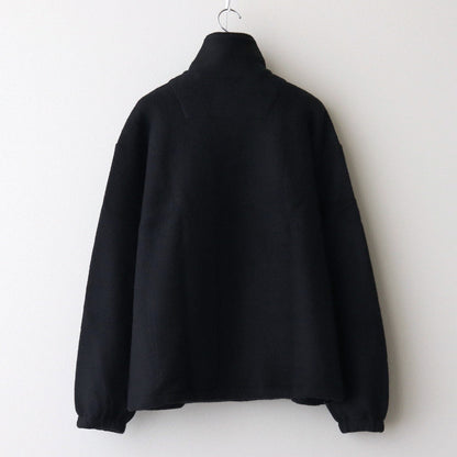 WOOL FREECE HALF ZIP PULLOVER #BLACK [YK24FW0801B]