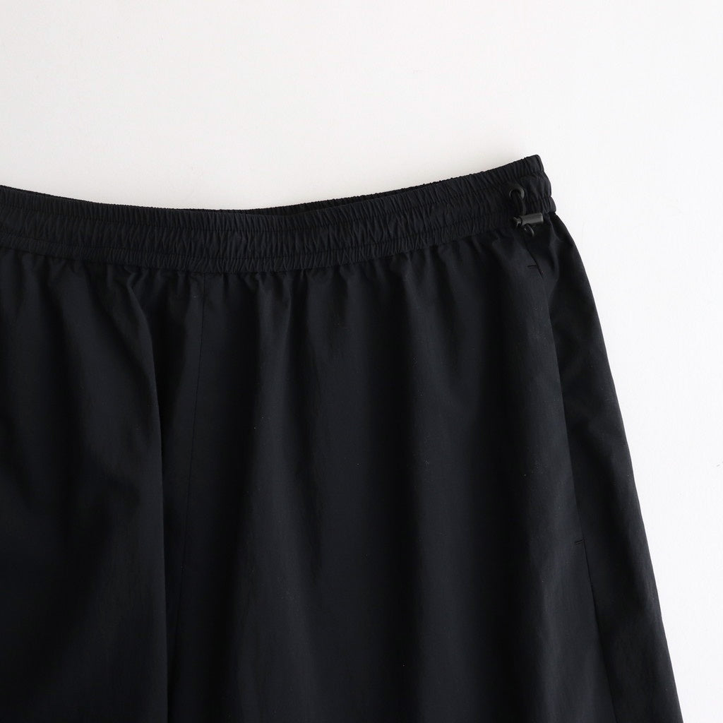 TRAVEL NYLON WIDE EASY SHORTS #BLACK [PRAGGM0200]