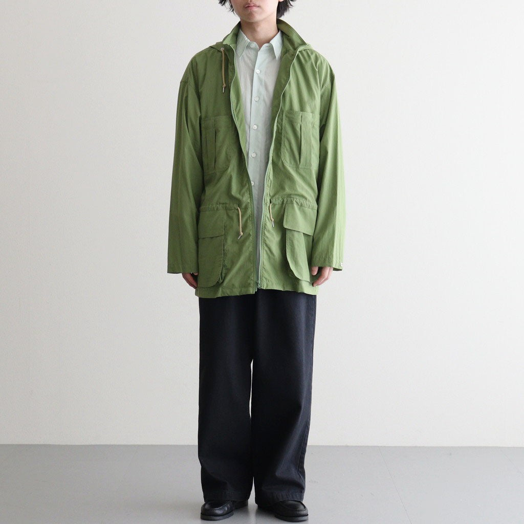SUPER FINE COTTON LAWN HOODED BLOUSON #DUSTY GREEN [A26SB01CL]