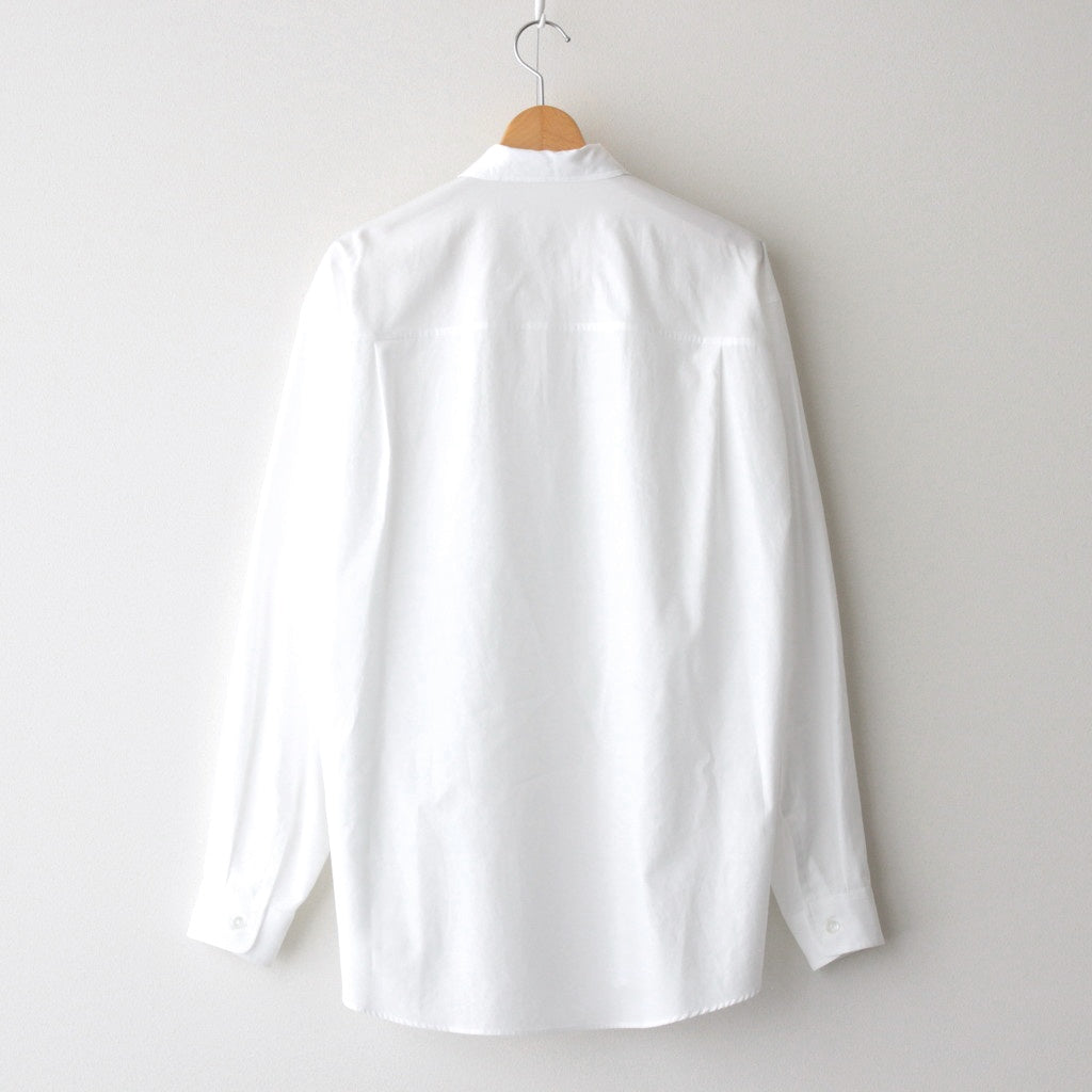 WASHED FINX TWILL BIG SHIRT #WHITE [A25SS02TN]