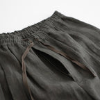 SUMI LINEN WIDE EASY CARGO PANTS #CHARCOAL GRAY [N0050]