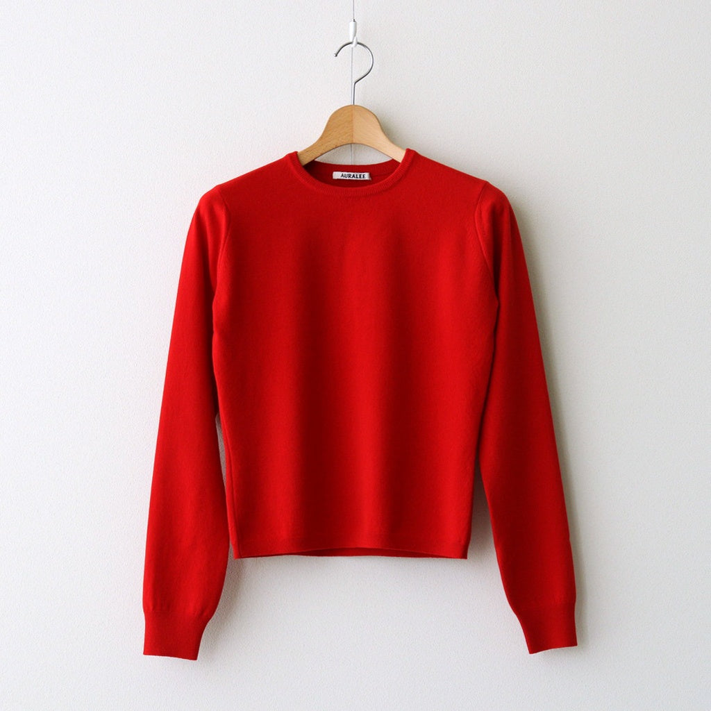 HIGH TWIST WOOL KNIT P/O #RED [A25AP05CK]